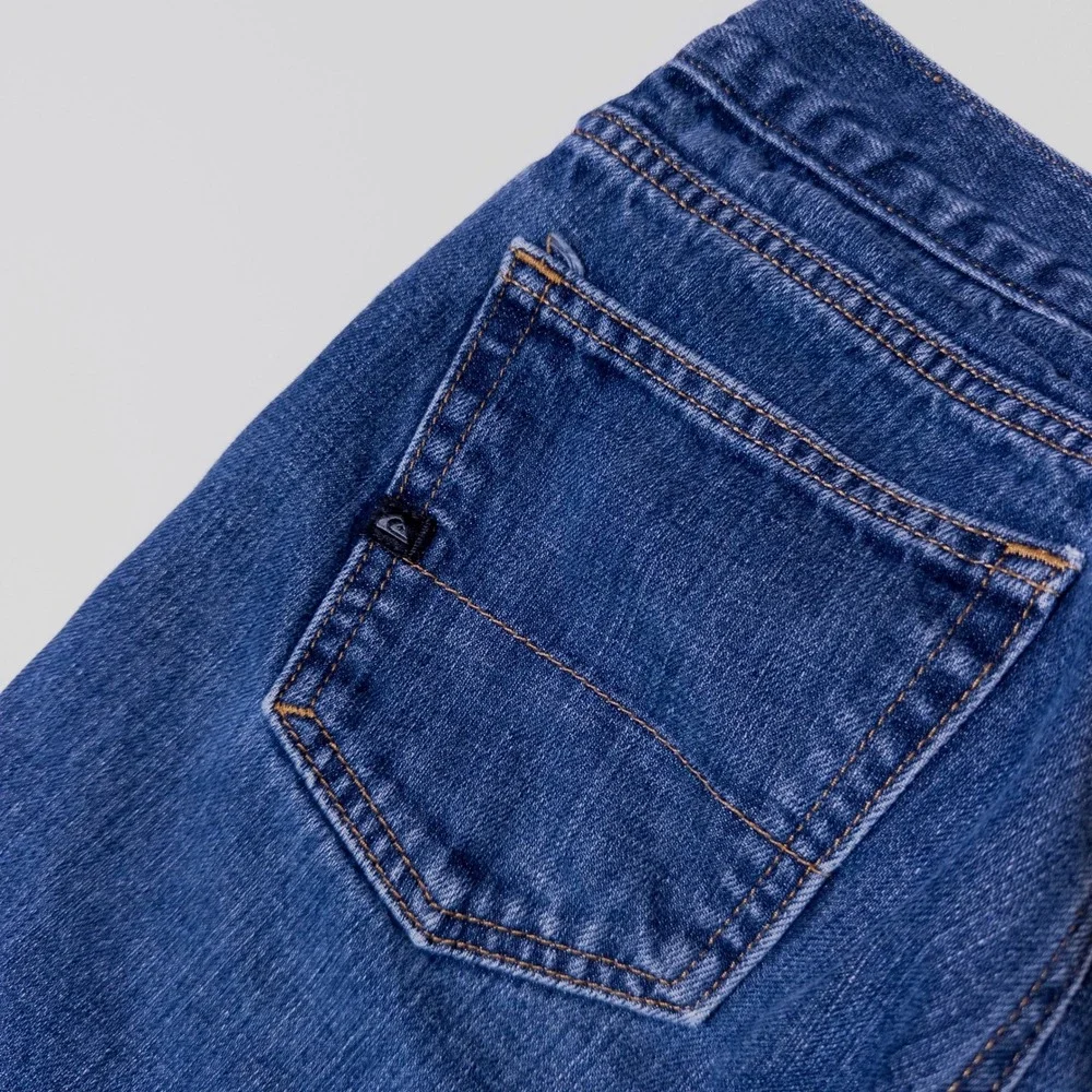 Quiksilver Straight Fit Jeans Mens 29 Dark Wash Blue Excellent Casual Skate